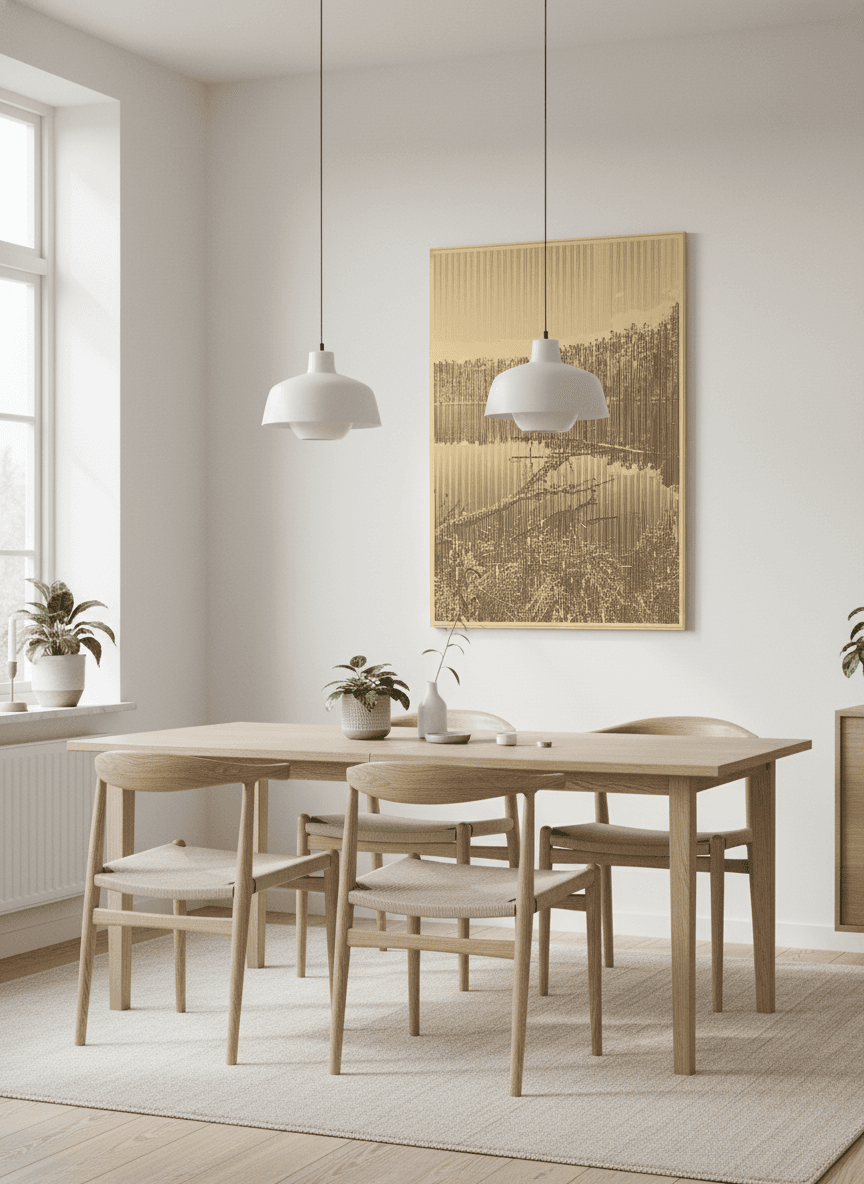 Nad stołem jadalnianym